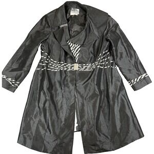 Ben Marc International Long Blazer Jacket Womens 22 Retro Glamcore Punk Rock 80s